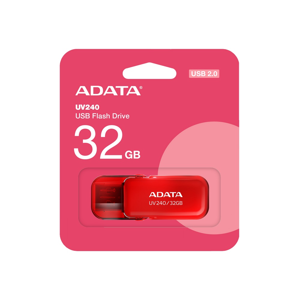 Memoria USB ADATA 2.0 UV240 Ecualizable 32GB Roja - Image 3
