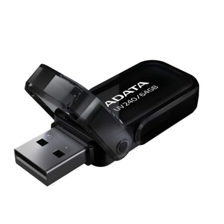 Memoria USB ADATA 2.0 UV240 Ecualizable 64GB Negra