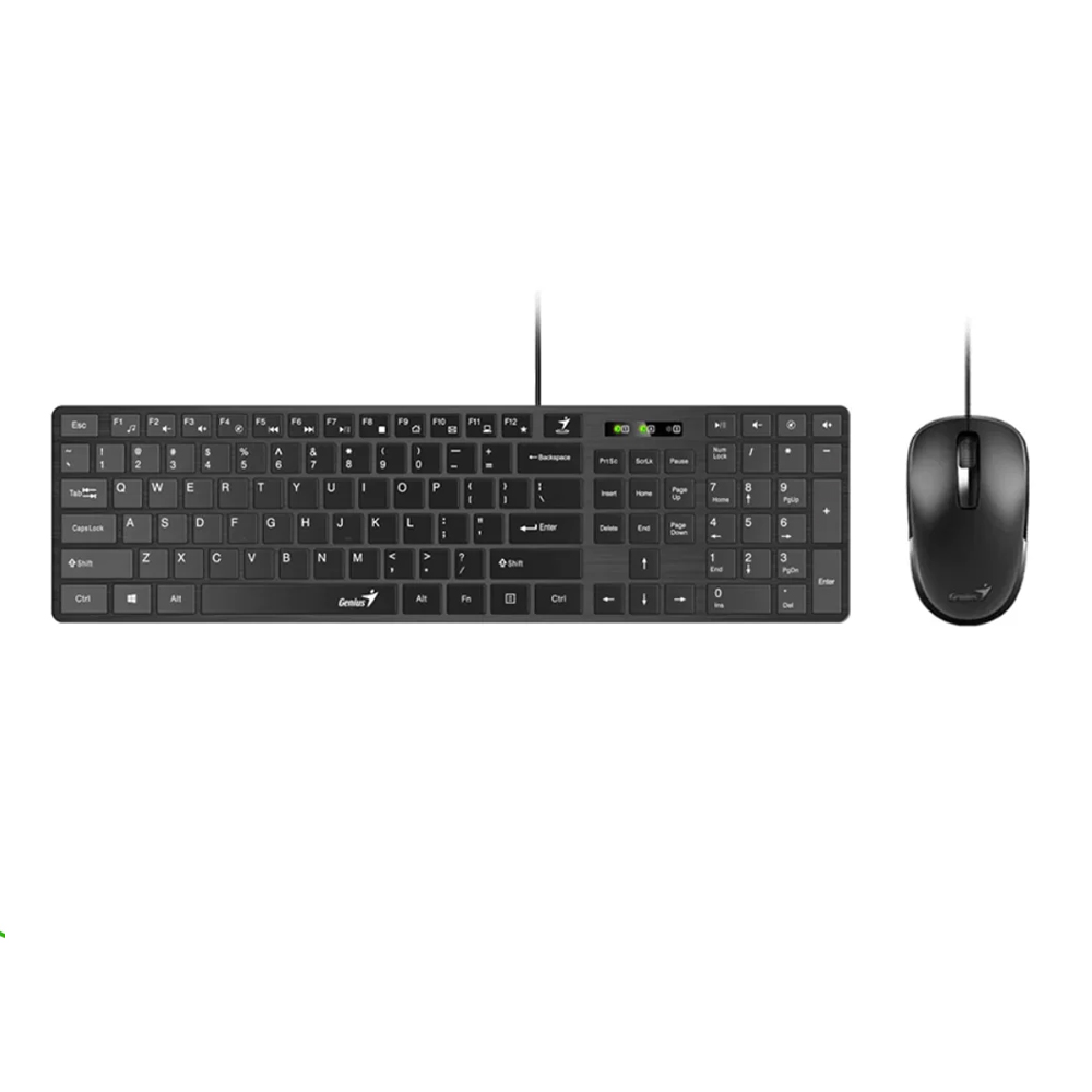 Combo Teclado GENIUS + Mouse SlimStar C126 Alambrico USB COLOR Negro - Image 2