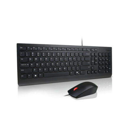 Combo Teclado + Mouse Alámbricos Lenovo Essential Color Negro