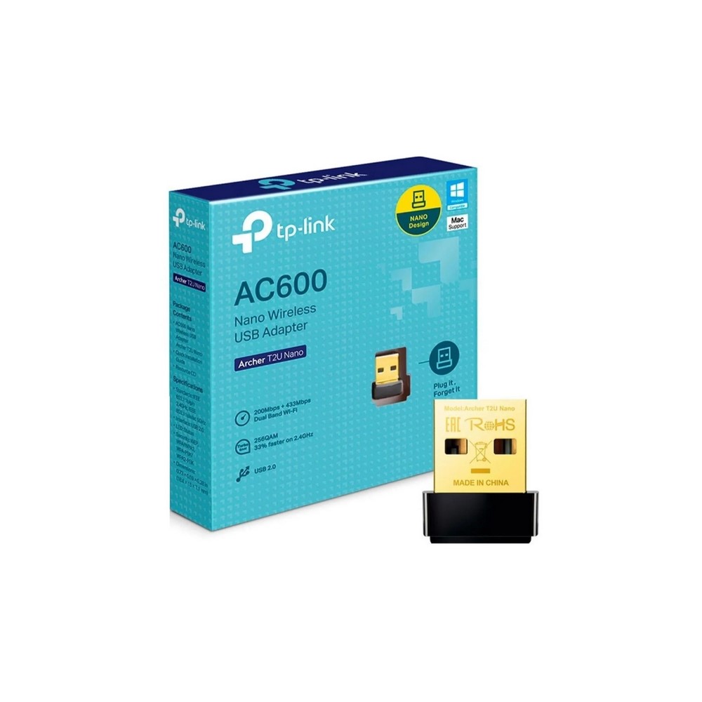 Tarjeta de Red nano USB TPLINK - Inalámbrica Doble banda AC600 - Image 2