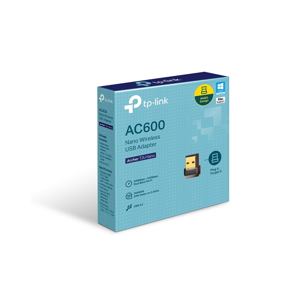 Tarjeta de Red nano USB TPLINK - Inalámbrica Doble banda AC600 - Image 3
