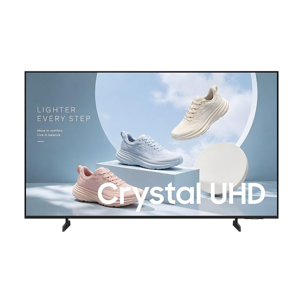 Televisor Pro Samsung BE50;Tamaño: 50", Resolución 3840X2160 4K UHD (16:9), Brillo 300 Nit, ,sintonizador digital terrestre  DVB-T2,Características: uso 16 horas/día, altavoces 10Wx2 , WiFi, Bluetooth, RJ45,Entradas:  HDMI 2.0 (3), HDCP 2.2, USB 2.0 (1), Smart tv , Garantía: 3 años