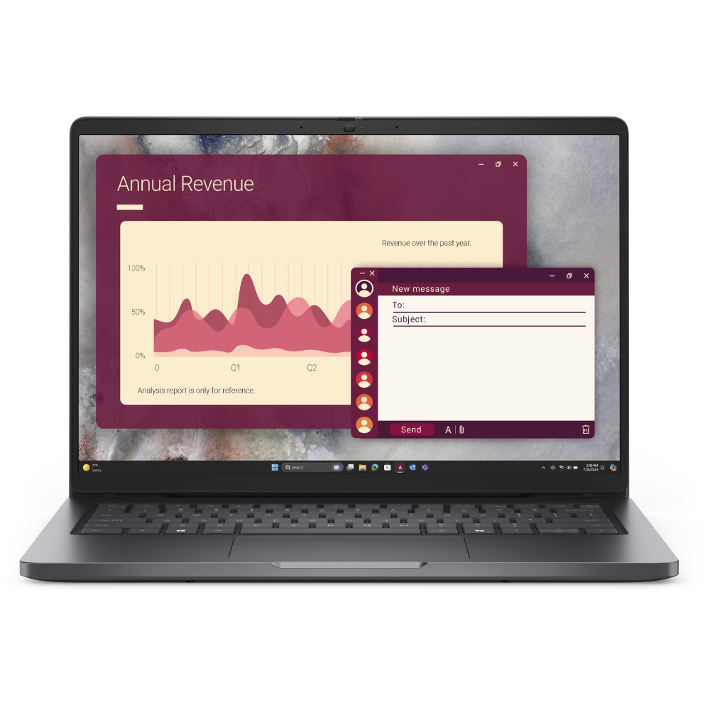 Portatil Dell Pro 14  PC14250 Intel Core 5 RAM 16GB SSD 512GB 14" Windows 11 Pro