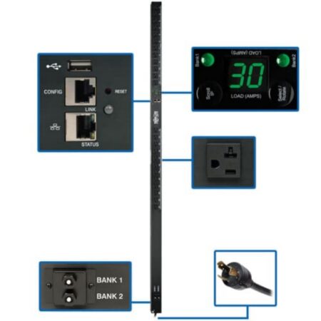 PDU monitoreable monofásico de 2.9kW